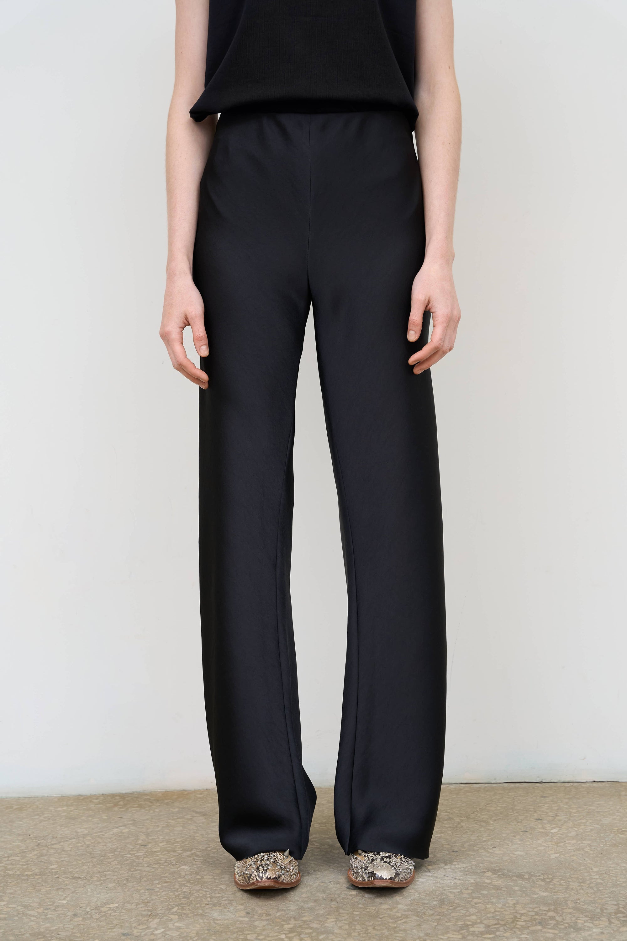 High-Rise Straight Pants