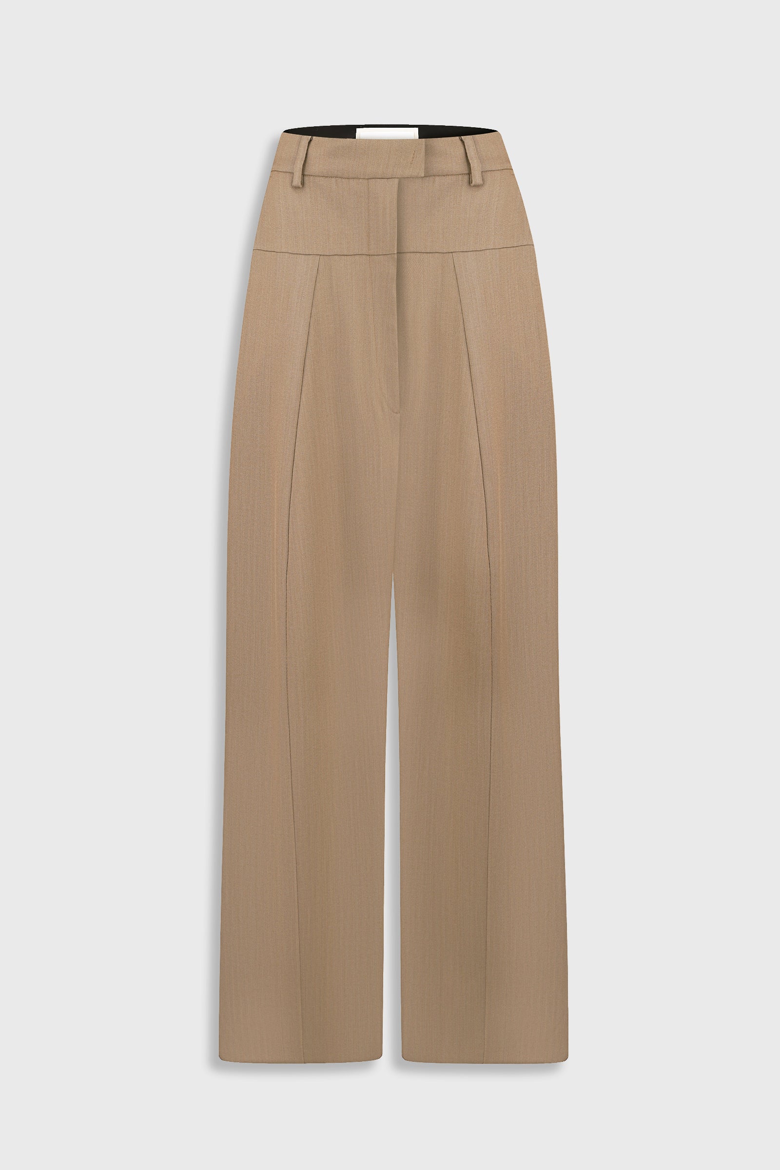 Вовняні широкі штани з високою талією