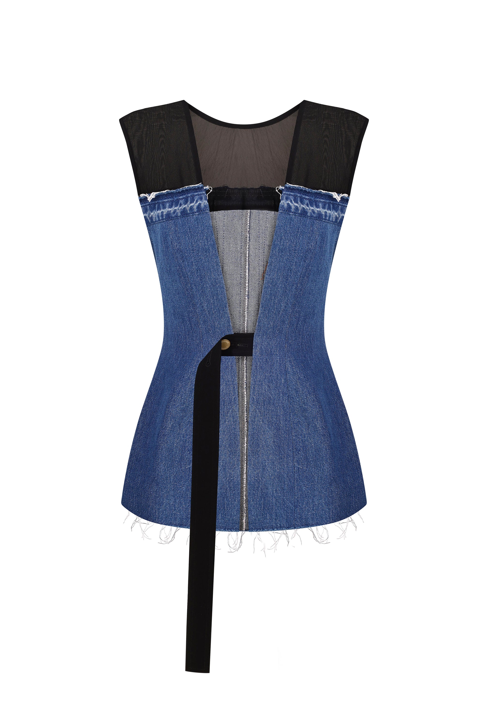 TAILORED DENIM BUSTIER