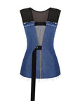 TAILORED DENIM BUSTIER