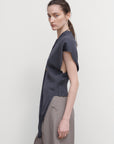 LAYERED WOOL TOP IN GREY