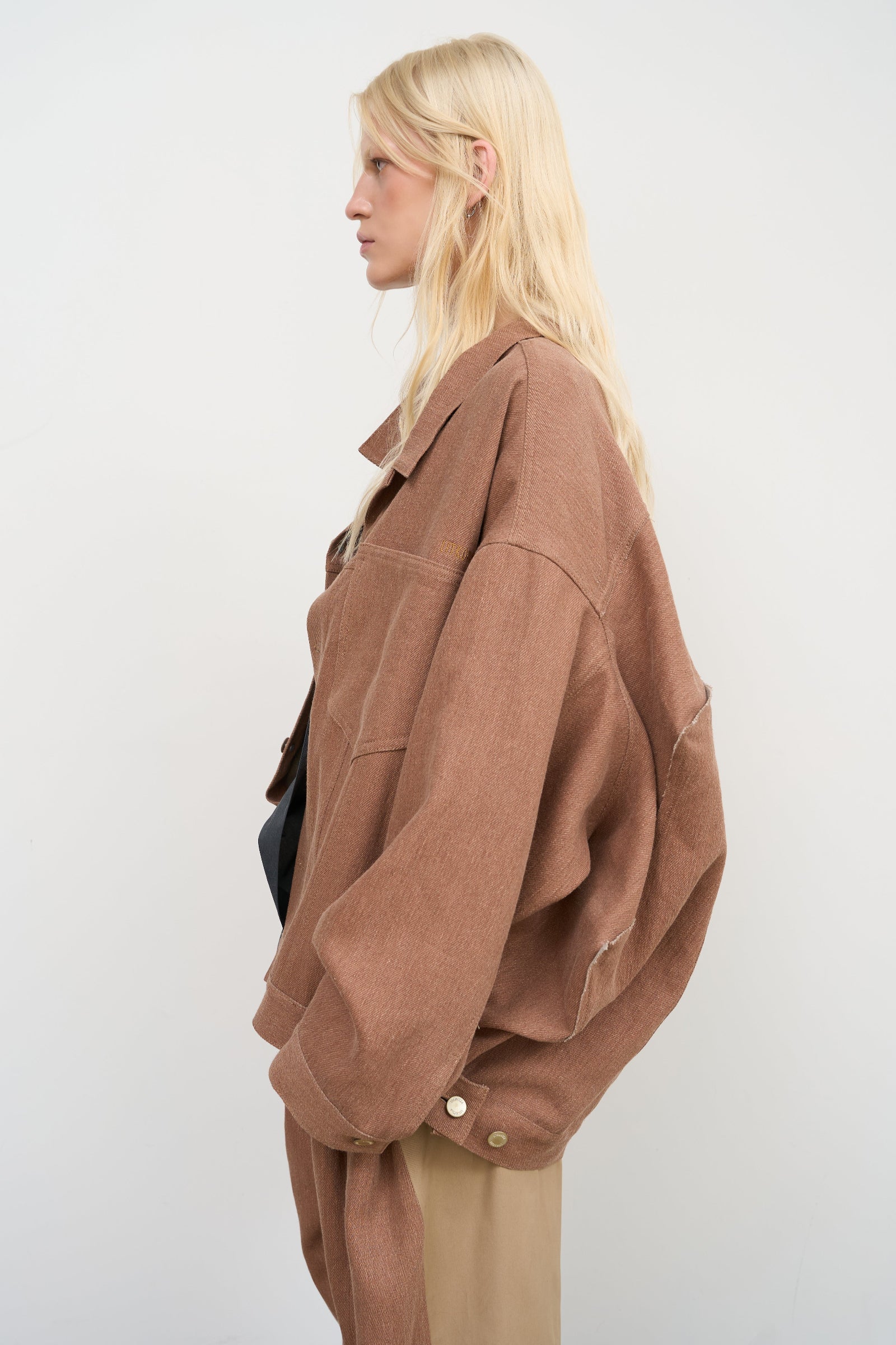 Жакет з льняного твіллу