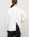 Layered Blouse with Scarf Detail in Ivory 2