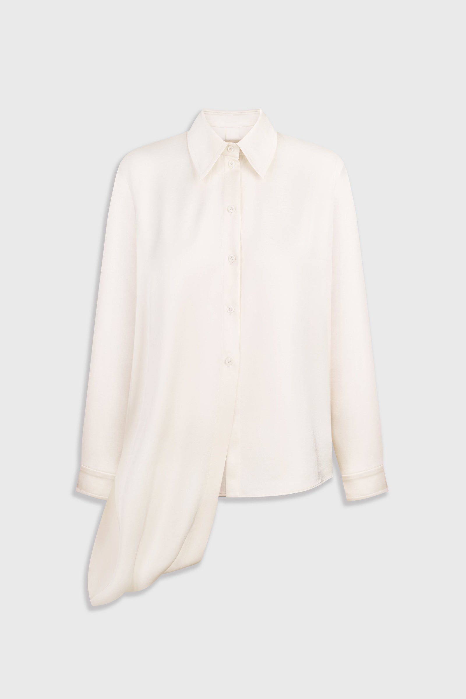 Layered Blouse with Scarf Detail in Ivory