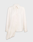 Layered Blouse with Scarf Detail in Ivory