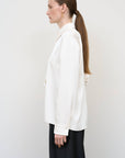 Layered Blouse with Scarf Detail in Ivory