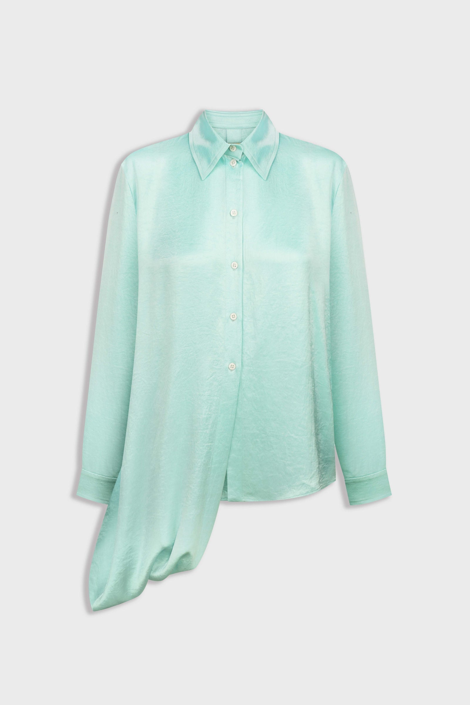Layered Blouse with Scarf Detail in Mint 1