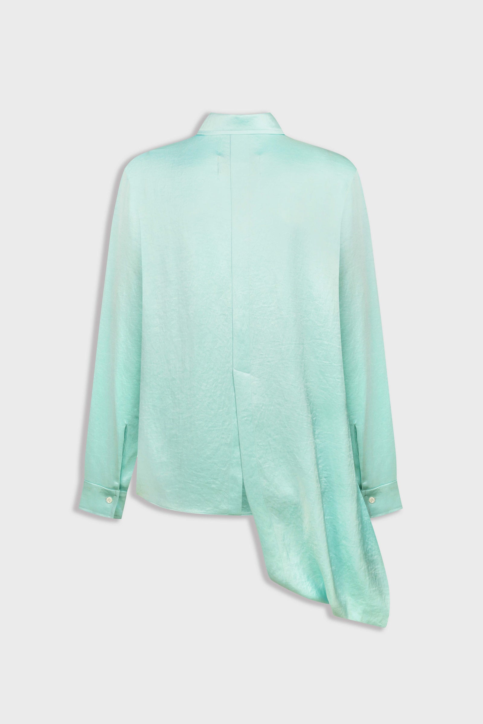 Layered Blouse with Scarf Detail in Mint