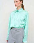 Layered Blouse with Scarf Detail in Mint 3