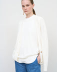 LAYERED KNIT CARDIGAN IVORY