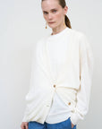 LAYERED KNIT CARDIGAN IVORY