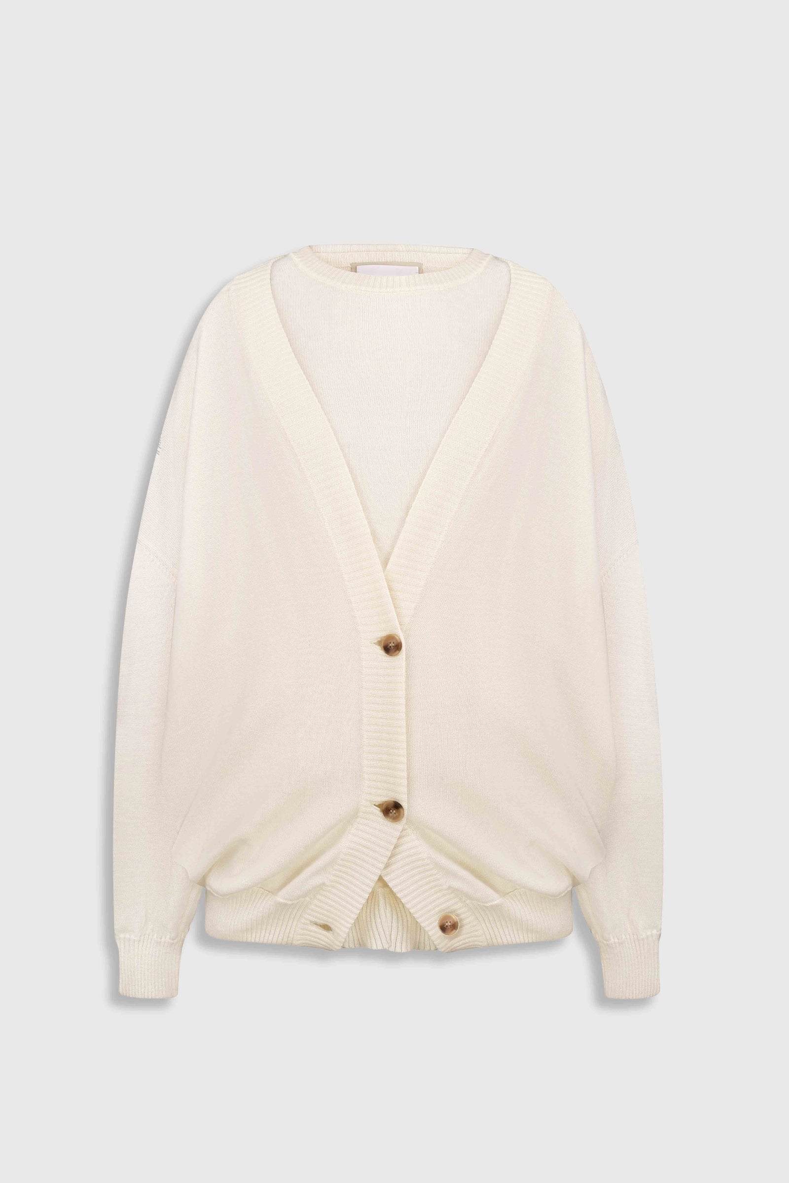 Кардиган з багатошаровим в'язанням