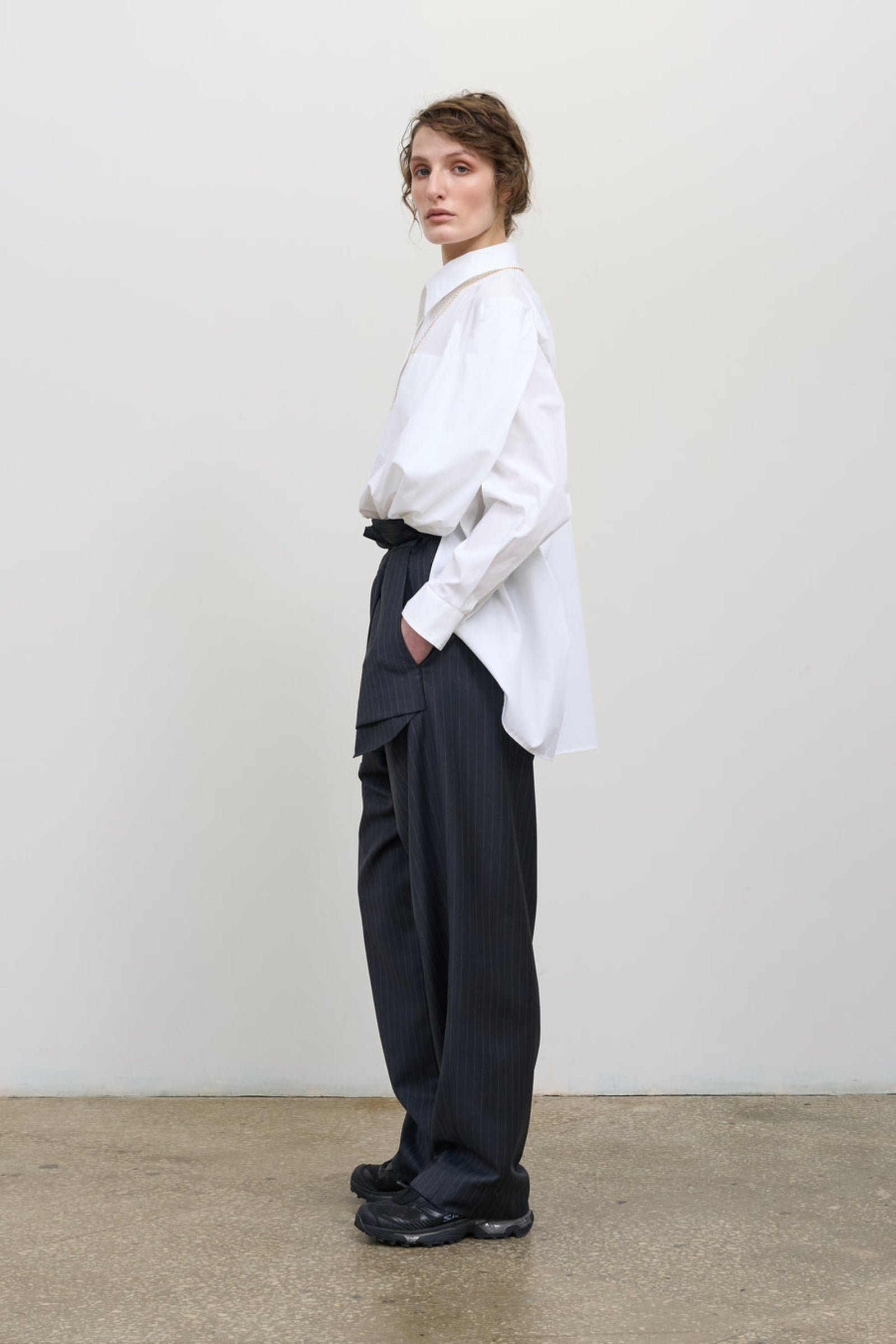 Штани LILI з деталями спідниці