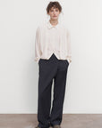 LAYERED BLOUSE WITH TUCKED HEM