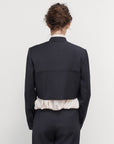 DOUBLE-LAYER DECONSTRUCTED CROPPED JACKET