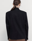 DRAPED WOOL PEACOAT