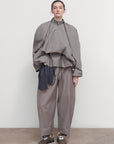 VOLUMINOUS BOMBER WITH DRAWSTRING