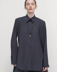 BLOUSE WITH SUITING DETAIL
