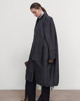 WOOL-BLEND PARKA WITH SUITING DETAIL