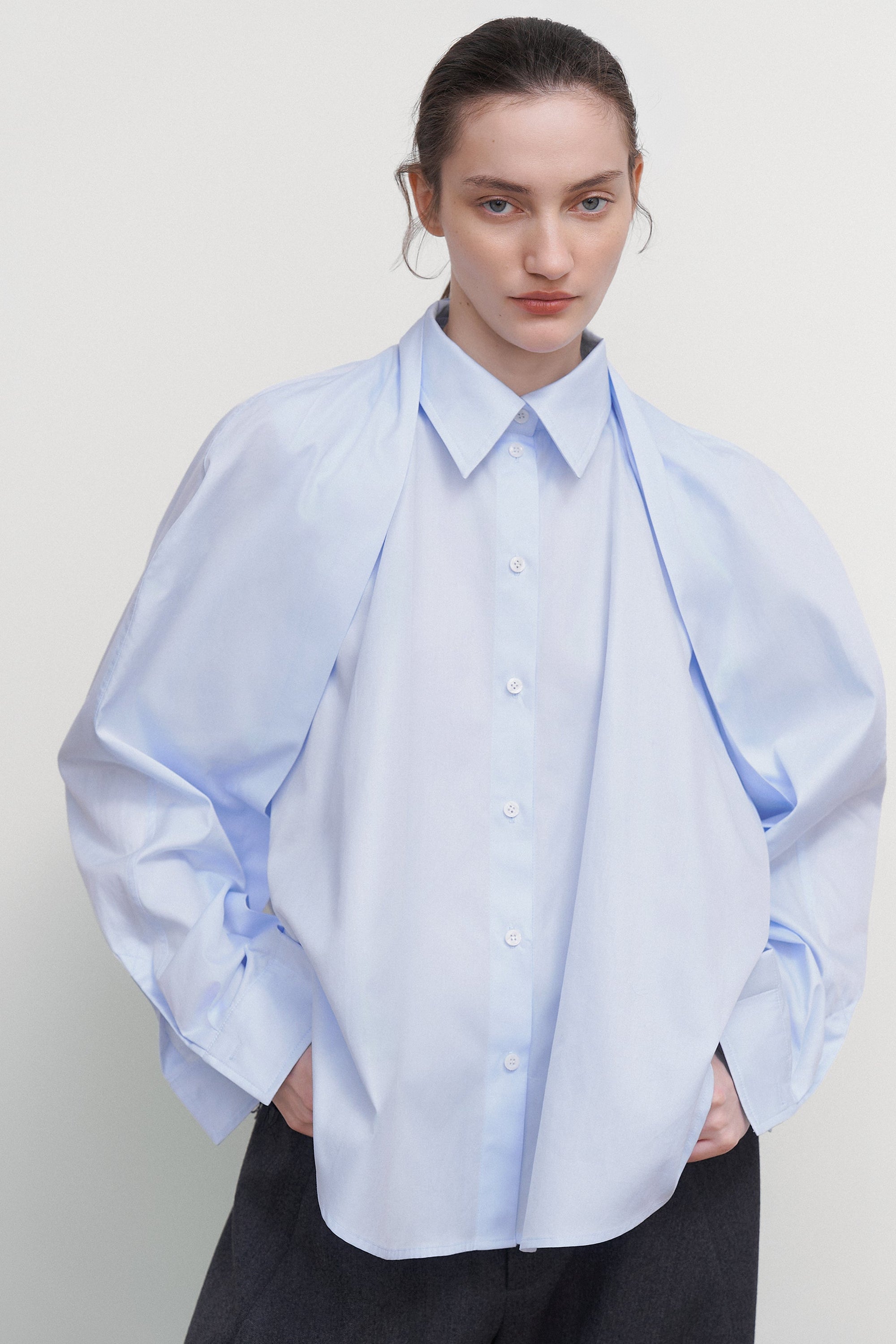 VOLUMINOUS POPLIN SHIRT