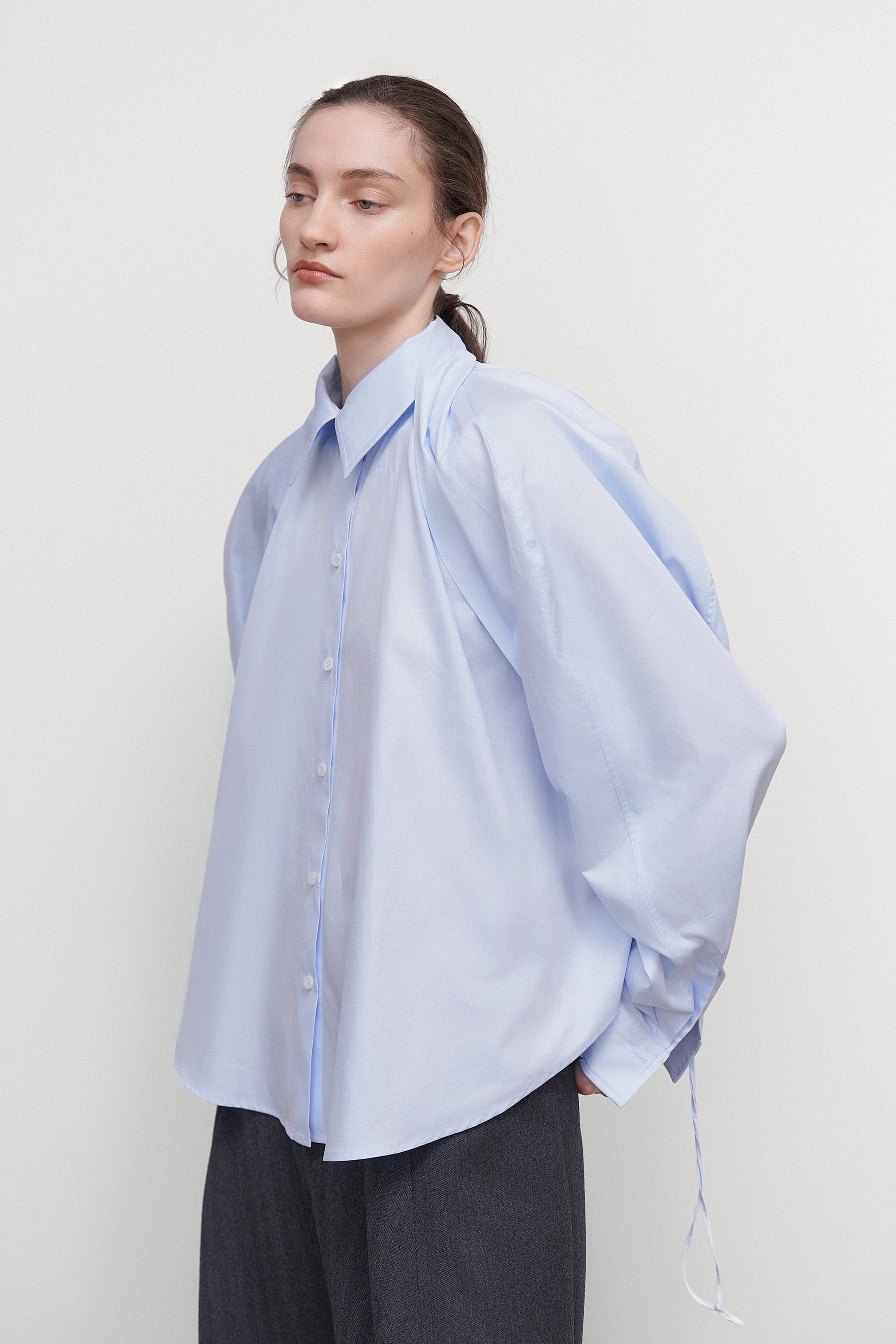 VOLUMINOUS POPLIN SHIRT