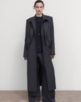 WOOL COAT WITH ANGULAR DETAILING