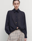 SHIRT WITH DRAPED HEM