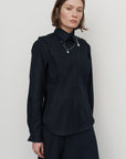 STRUCTURED-PLEAT SHIRT
