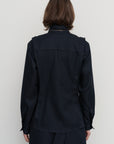 STRUCTURED-PLEAT SHIRT