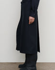 PLEAT-OVERLAY MIDI SKIRT