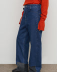 FRAYED STRAIGHT JEANS
