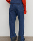 FRAYED STRAIGHT JEANS