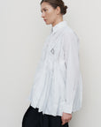 PEPLUM-PLEAT SHIRT