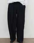 RUFFLE HIGH-RISE BIFLEX BARREL-LEG PANTS