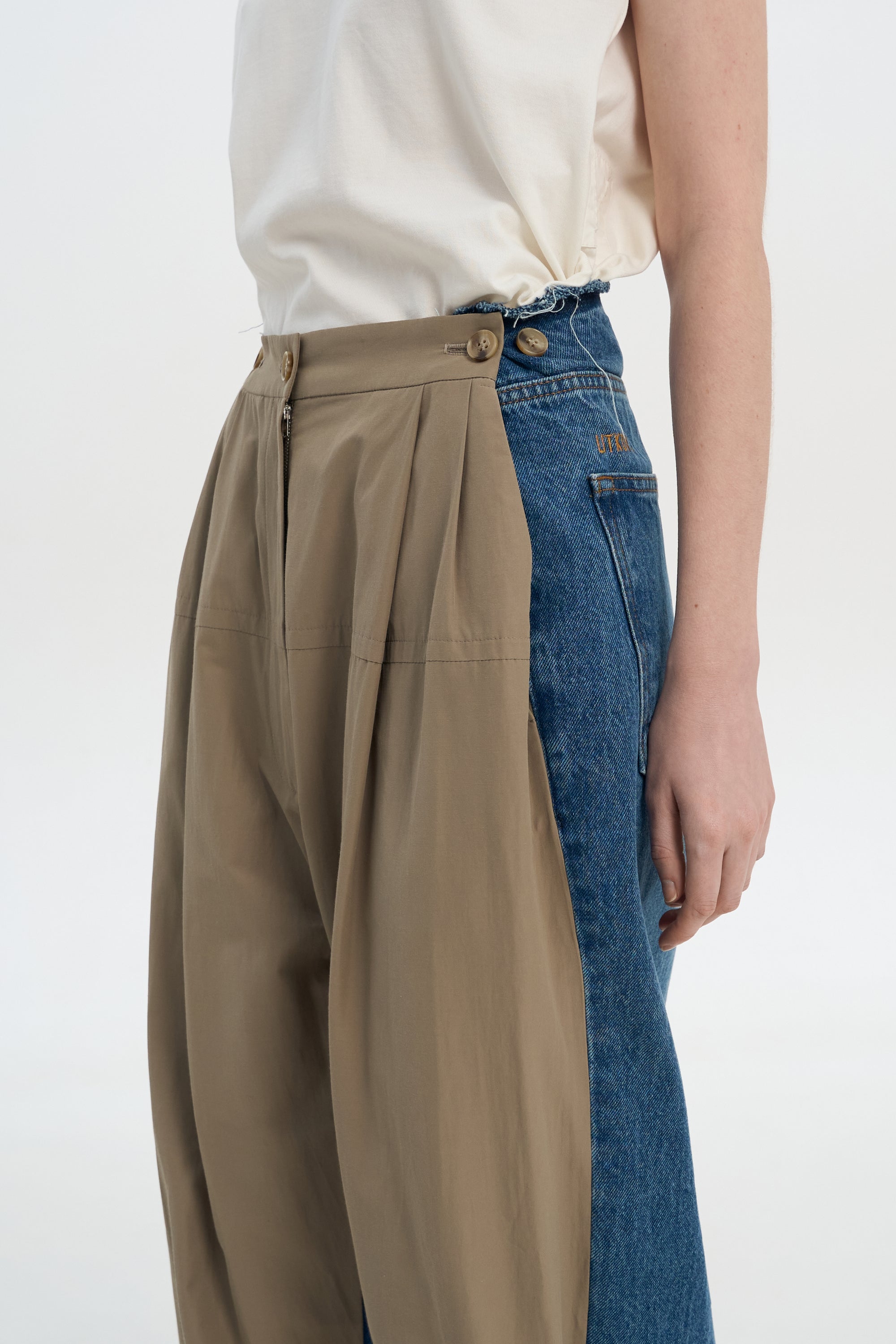 BEIGE DUPLEX JEANS