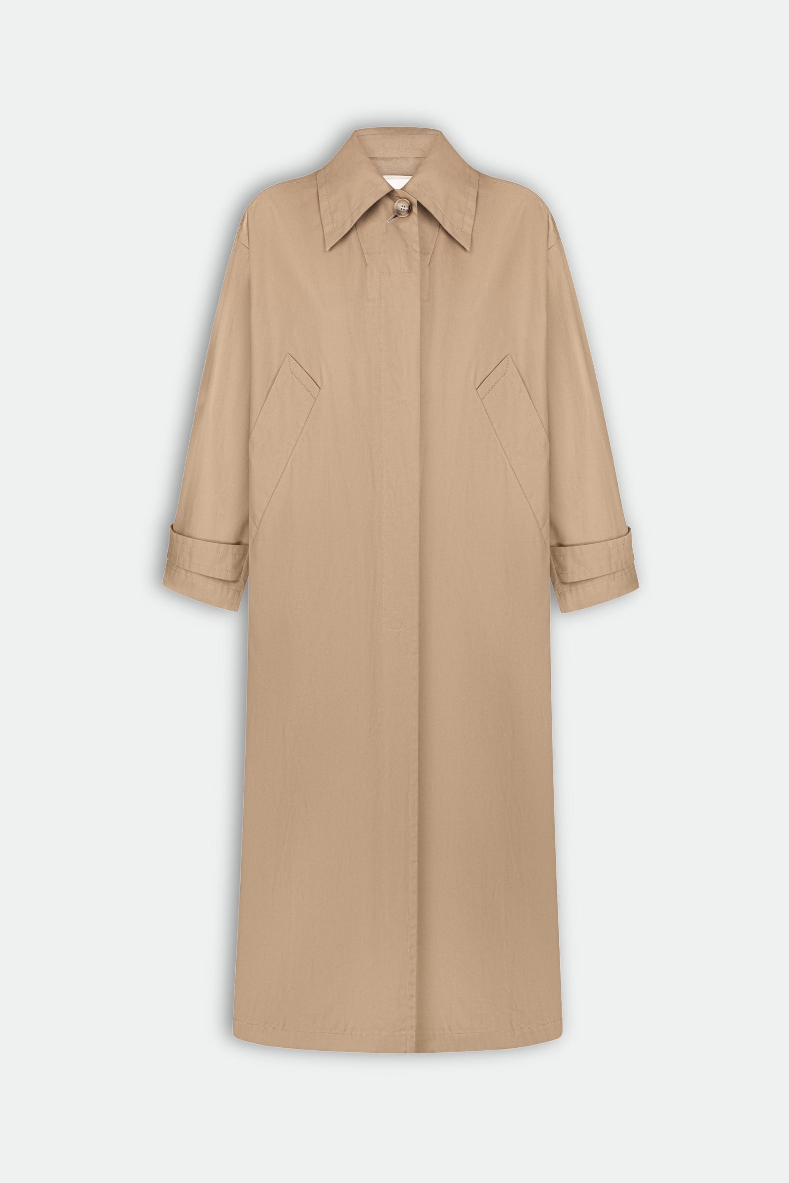 Довге бавовняне пальто-тент