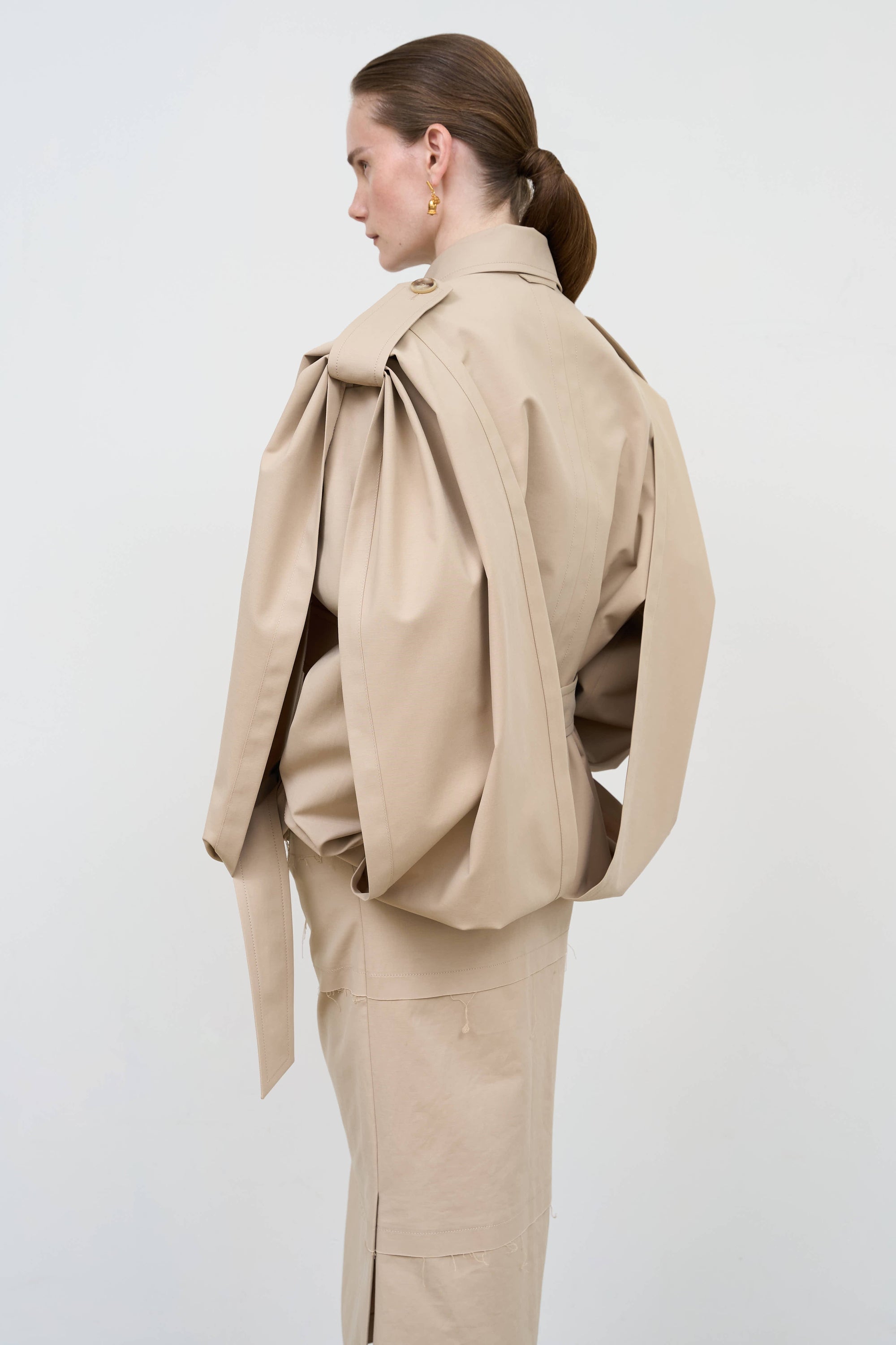 Oversized cotton trench coat 1