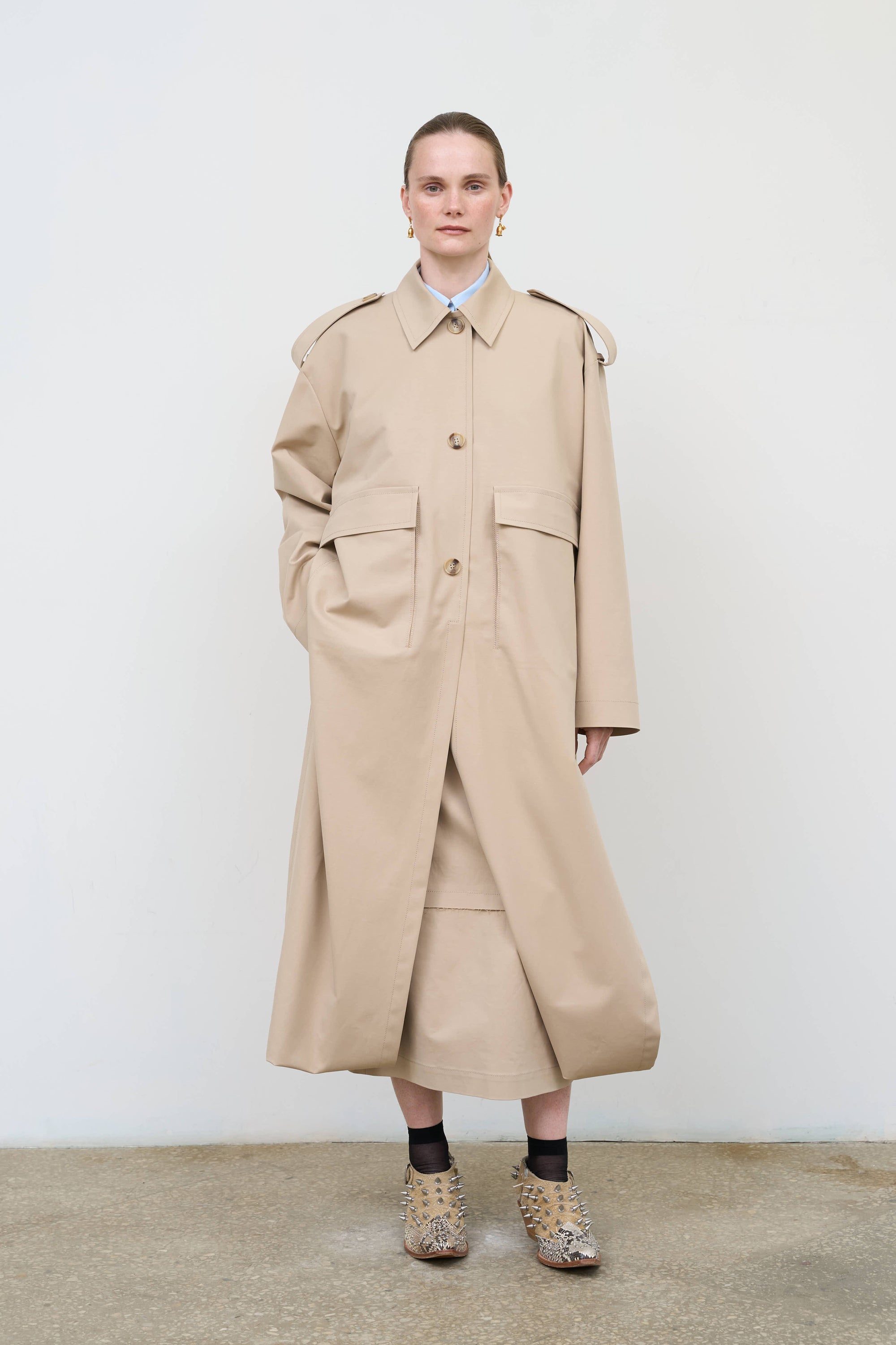Oversized cotton trench coat 2