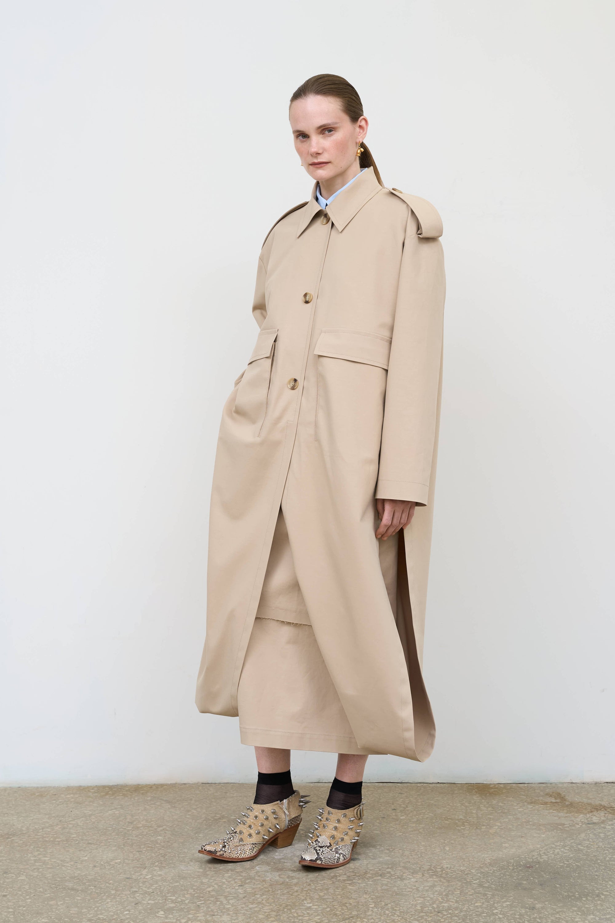 Oversized cotton trench coat 3