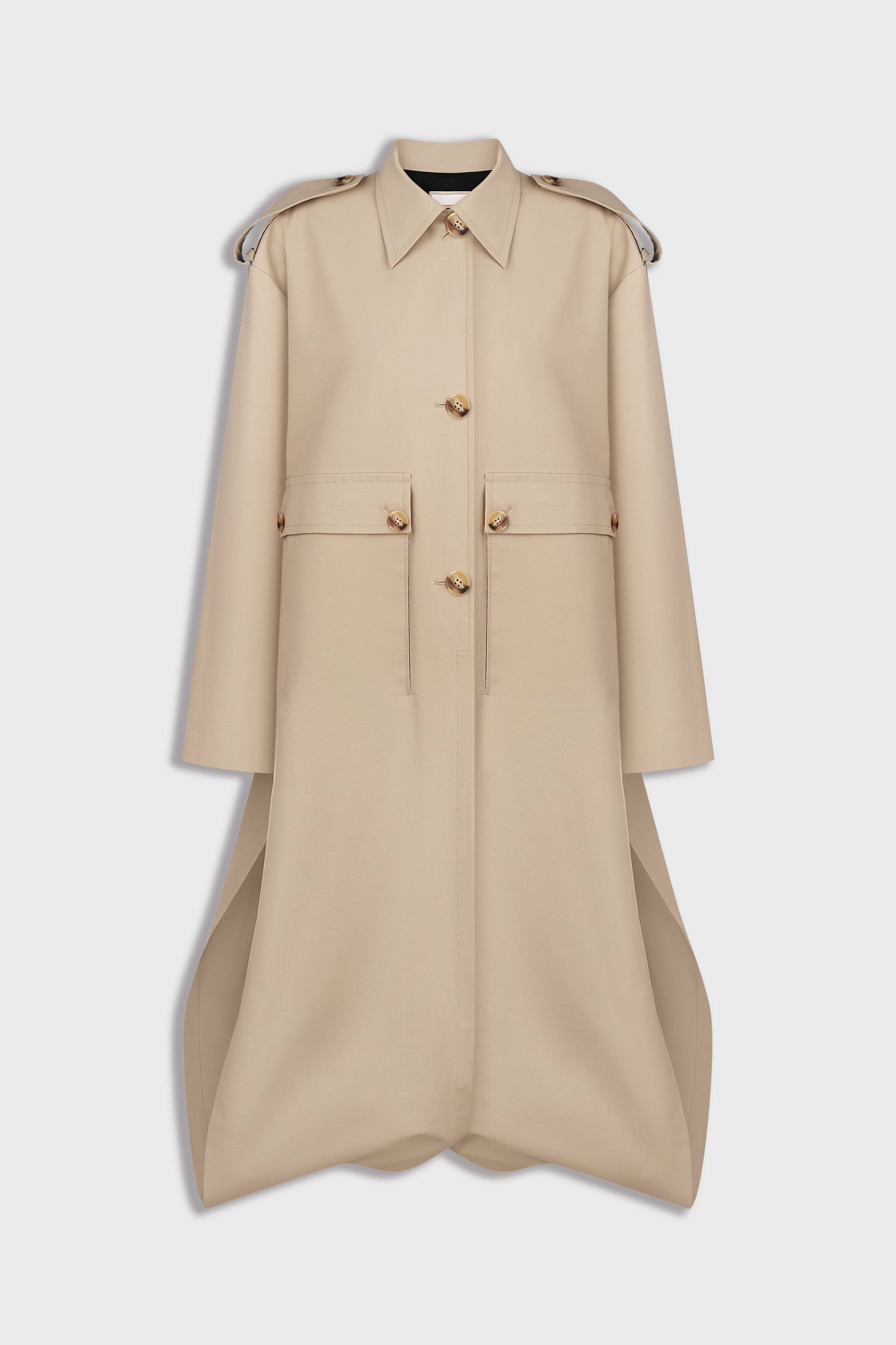 Oversized cotton trench coat