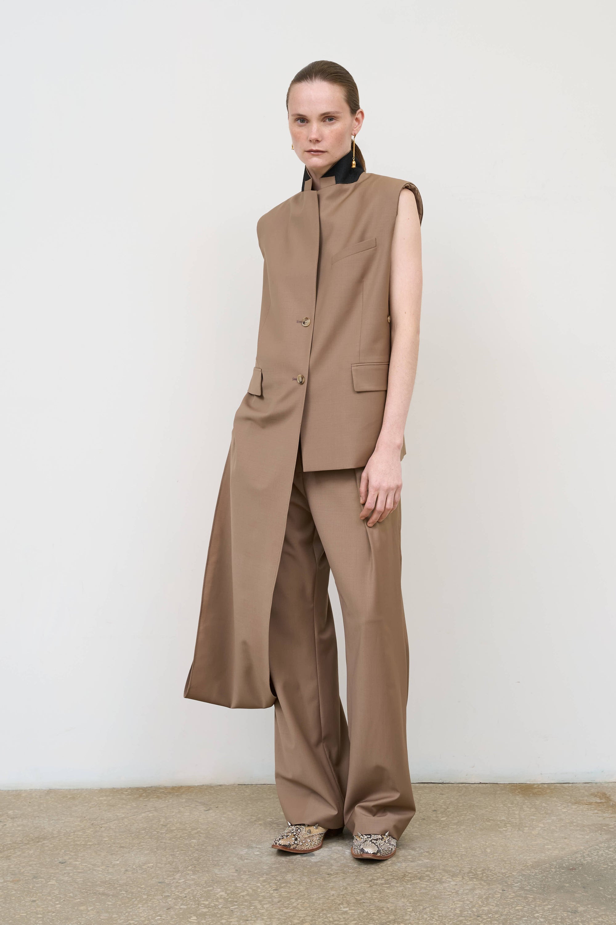 LITKOVSKA Pleated Pants with Drawstring