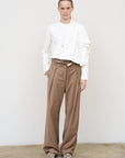 LITKOVSKA Pleated Pants with Drawstring