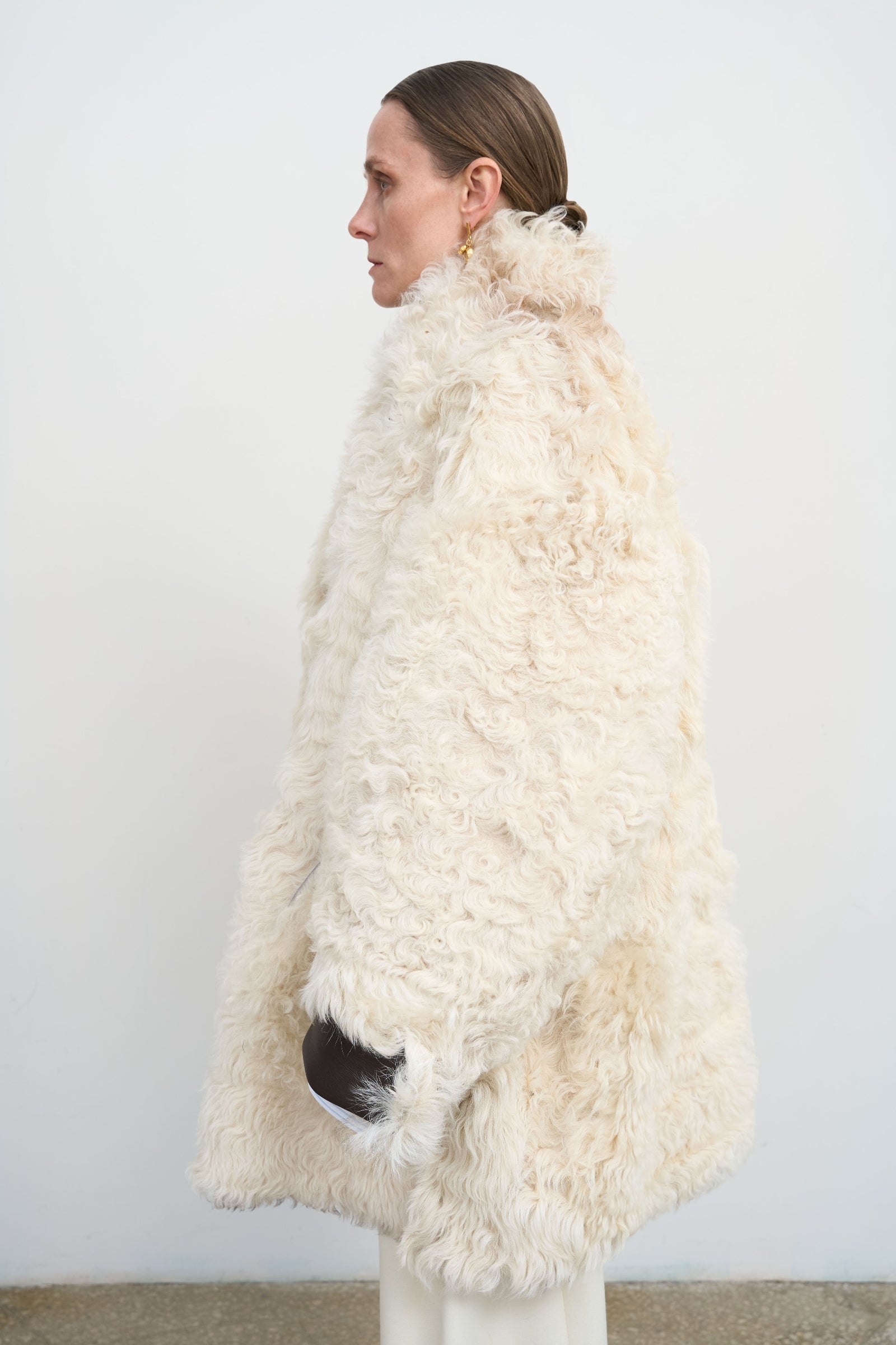 Двостороннє пальто зі стриженого хутра