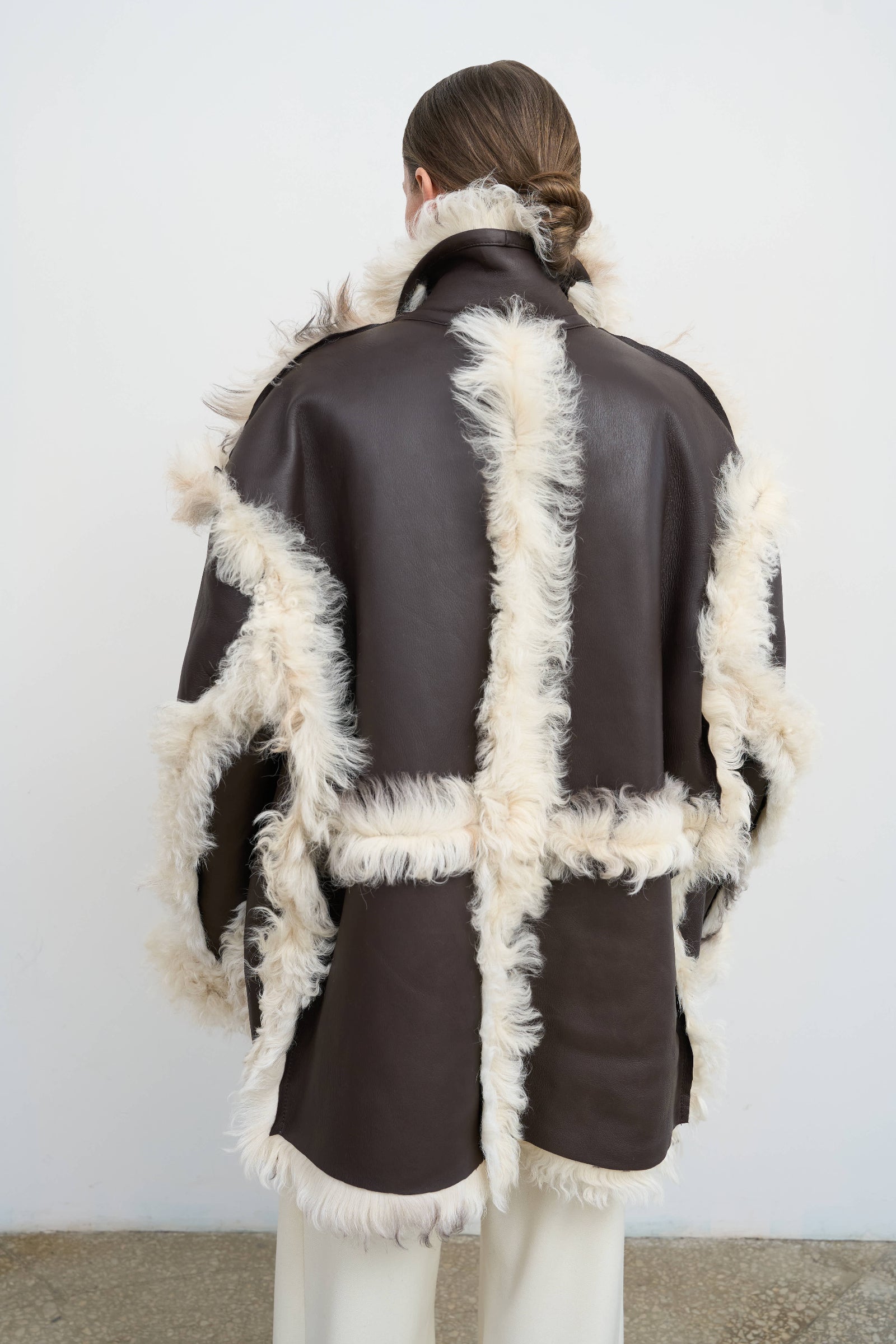 Двостороннє пальто зі стриженого хутра