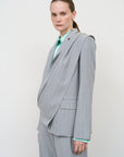 Scarf-Lapel Deconstructed Jacket 1