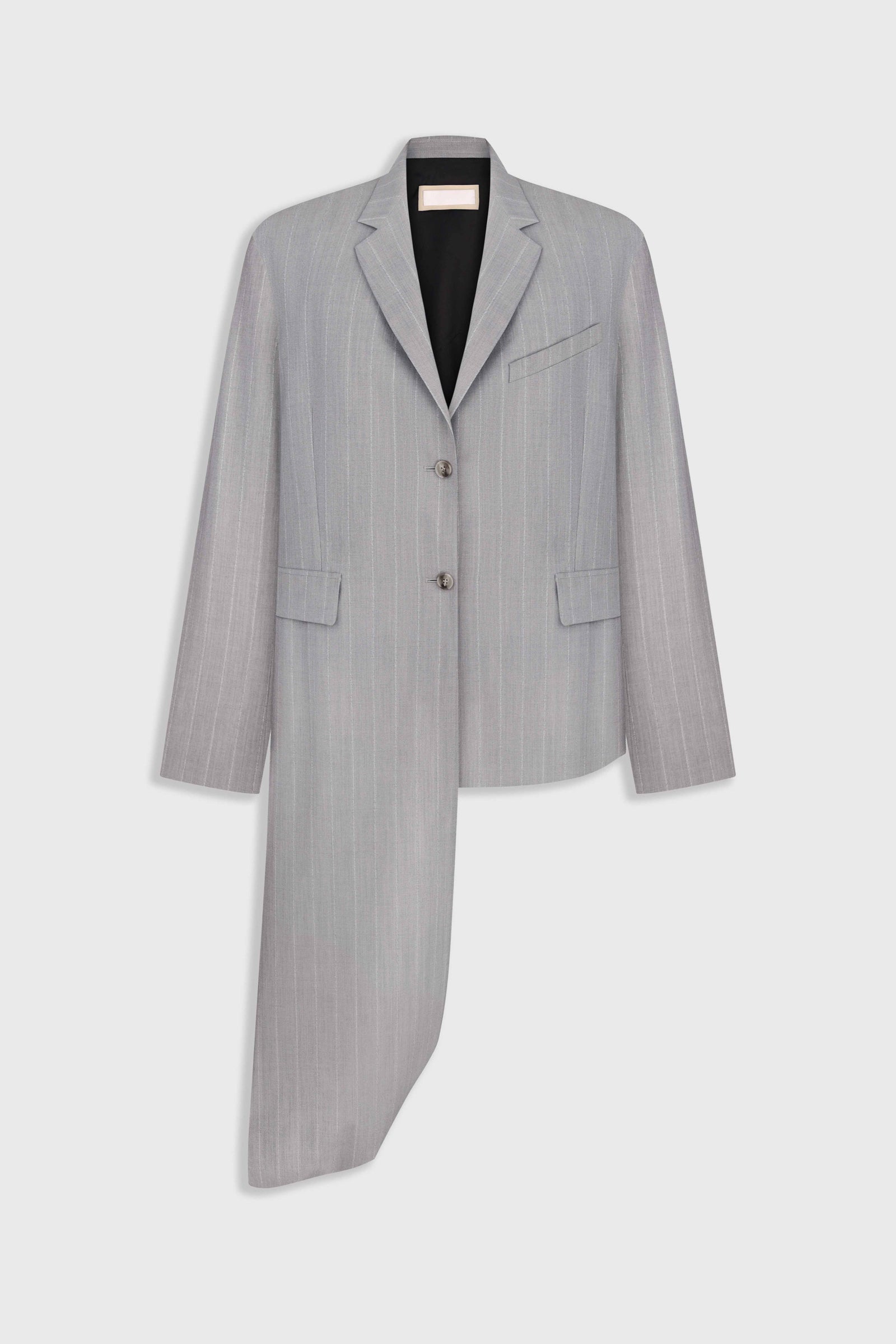 Scarf-Lapel Deconstructed Jacket