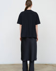 Soft-Structured Tee Dress in Black 2