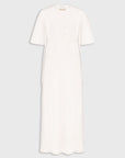 Soft-Structured Tee Dress in White