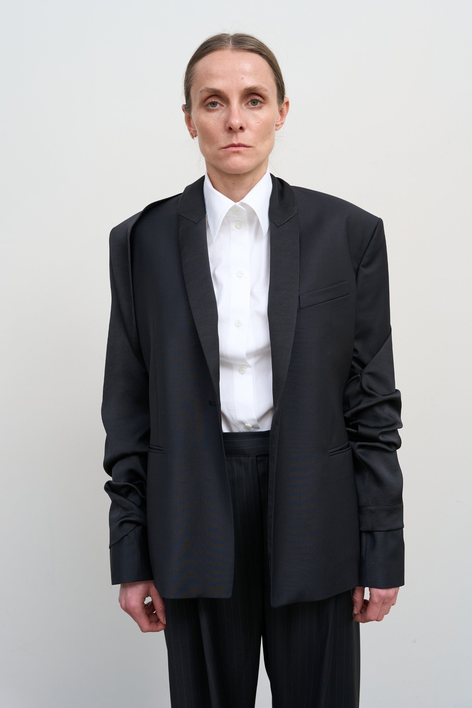 Структурований жакет LITKOVSKA із вовняної суміші з трансформованими рукавами