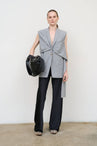 VEST WITH FRONT TWIST DETAIL IN GREY